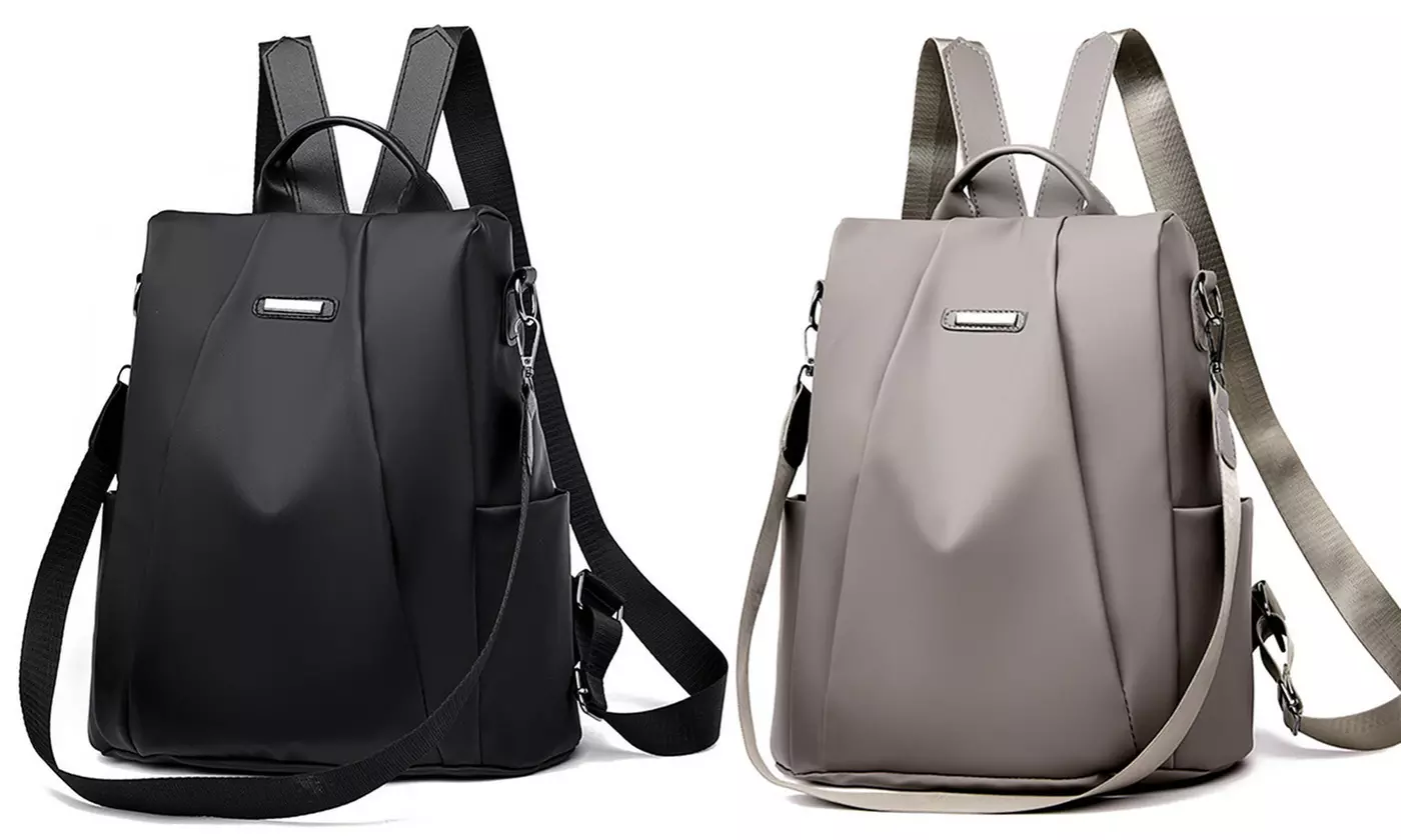 Women Waterproof Nylon Anti-theft Backpack Purse - Primary Image