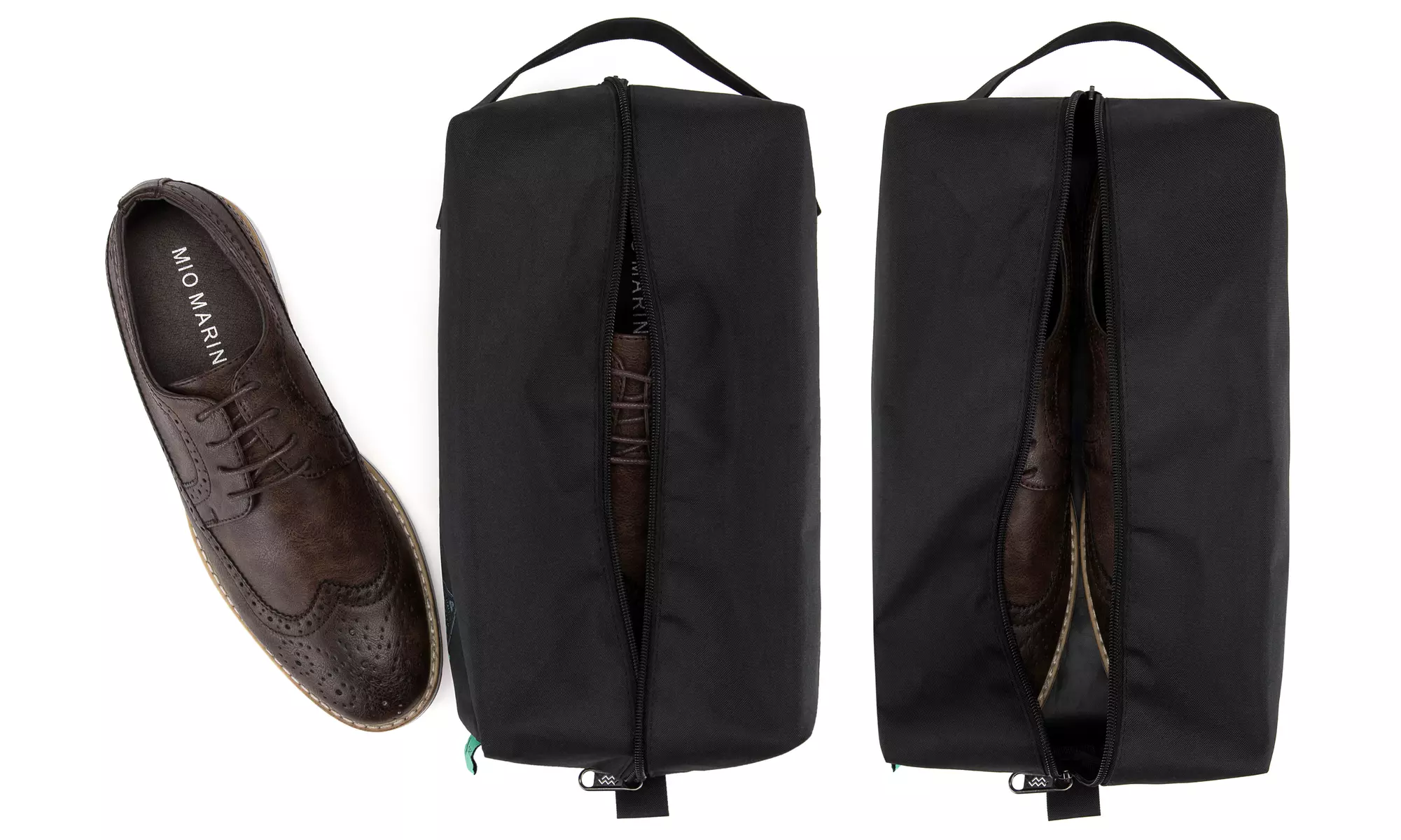Mio Marino Men's Casual Oxford Wingtip Dress Shoes w/ Designer Shoe Bag