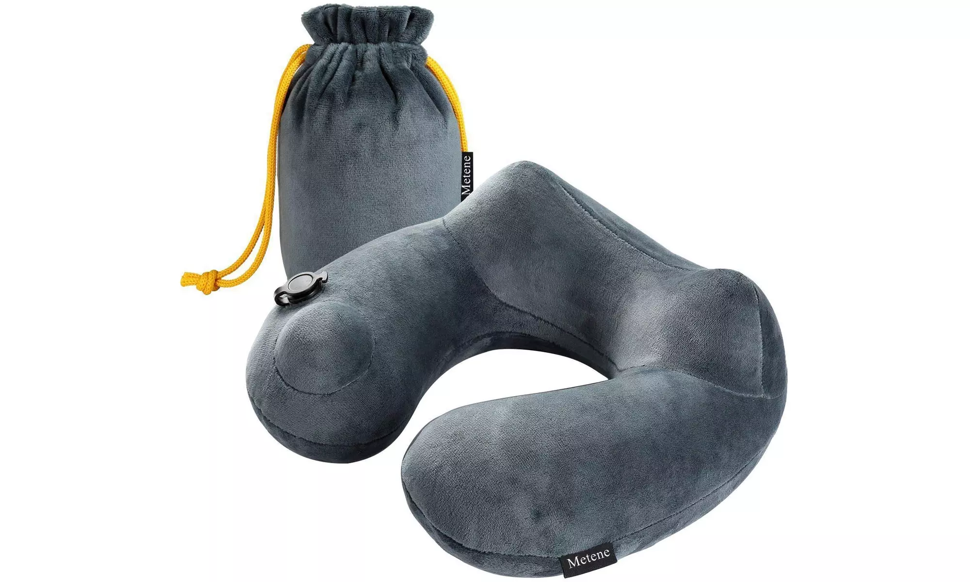 Metene Travel Pillow for Airplanes,Inflatable Neck & Head Support Pillow - Primary Image