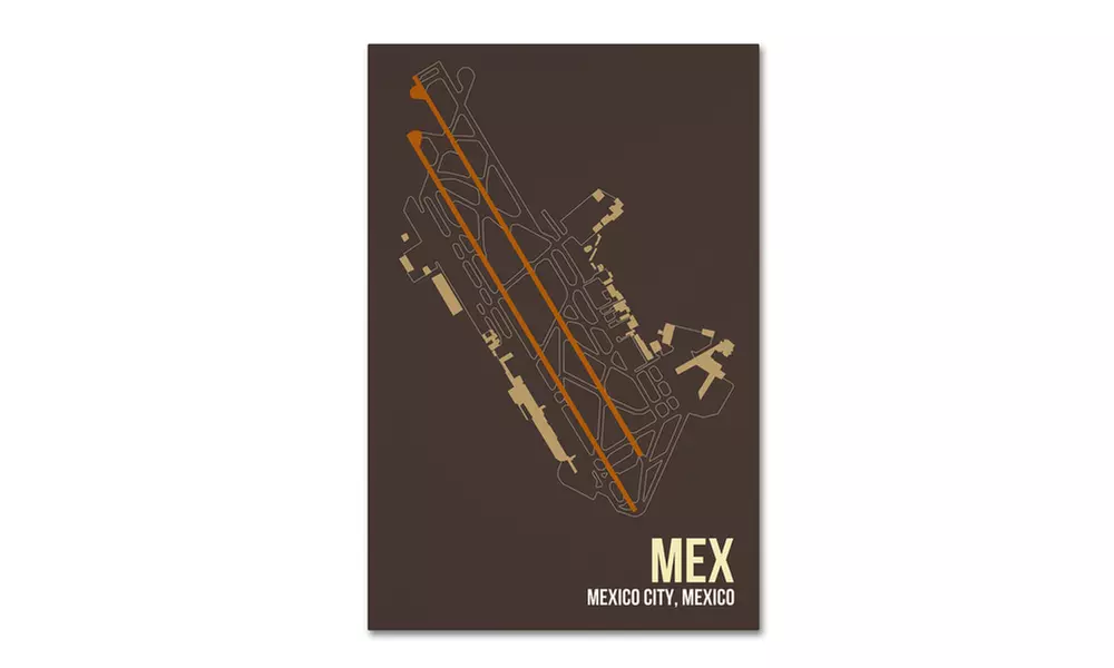 08 Left 'MEX Airport Layout' Canvas Art - Primary Image