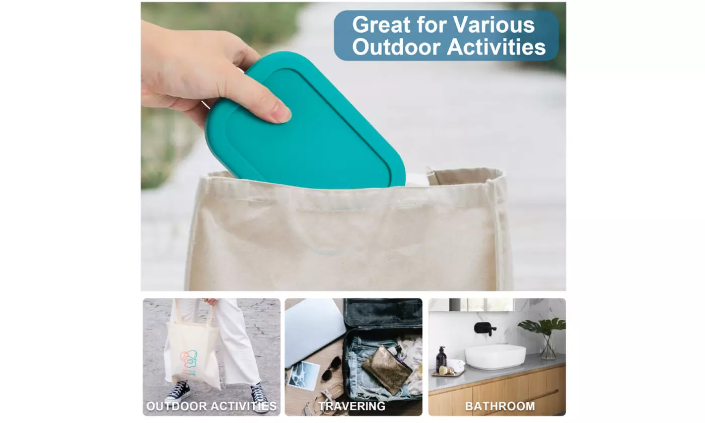Leak Proof Silicone Soap Container with Draining Layer Portable Travel Soap Case
