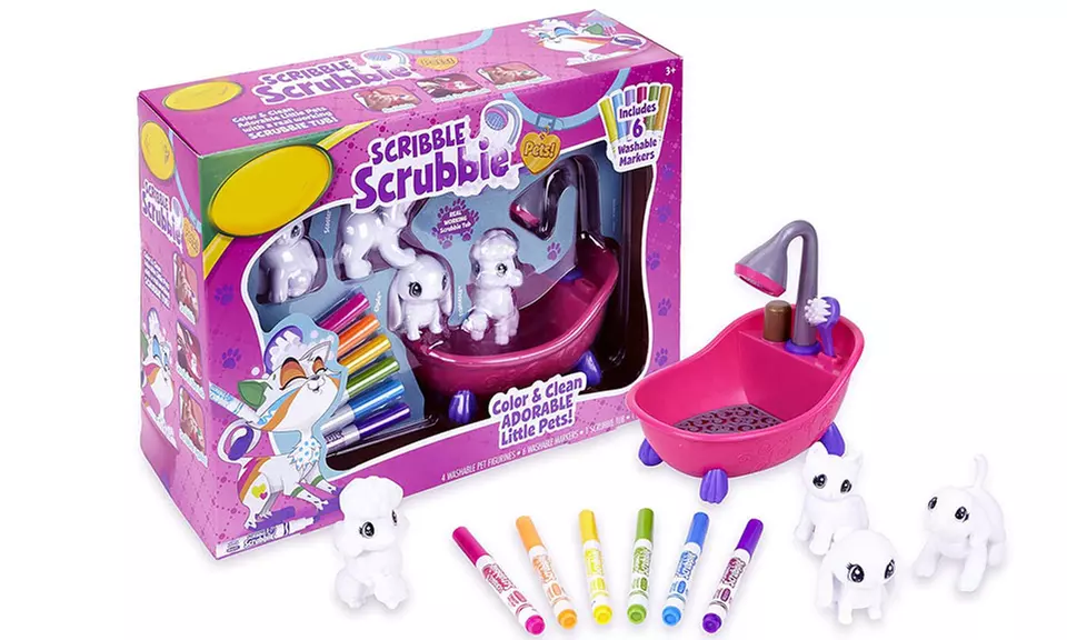 Scribble Scrubbie Pets Scrub Tub Animal Toy Set  - Primary Image