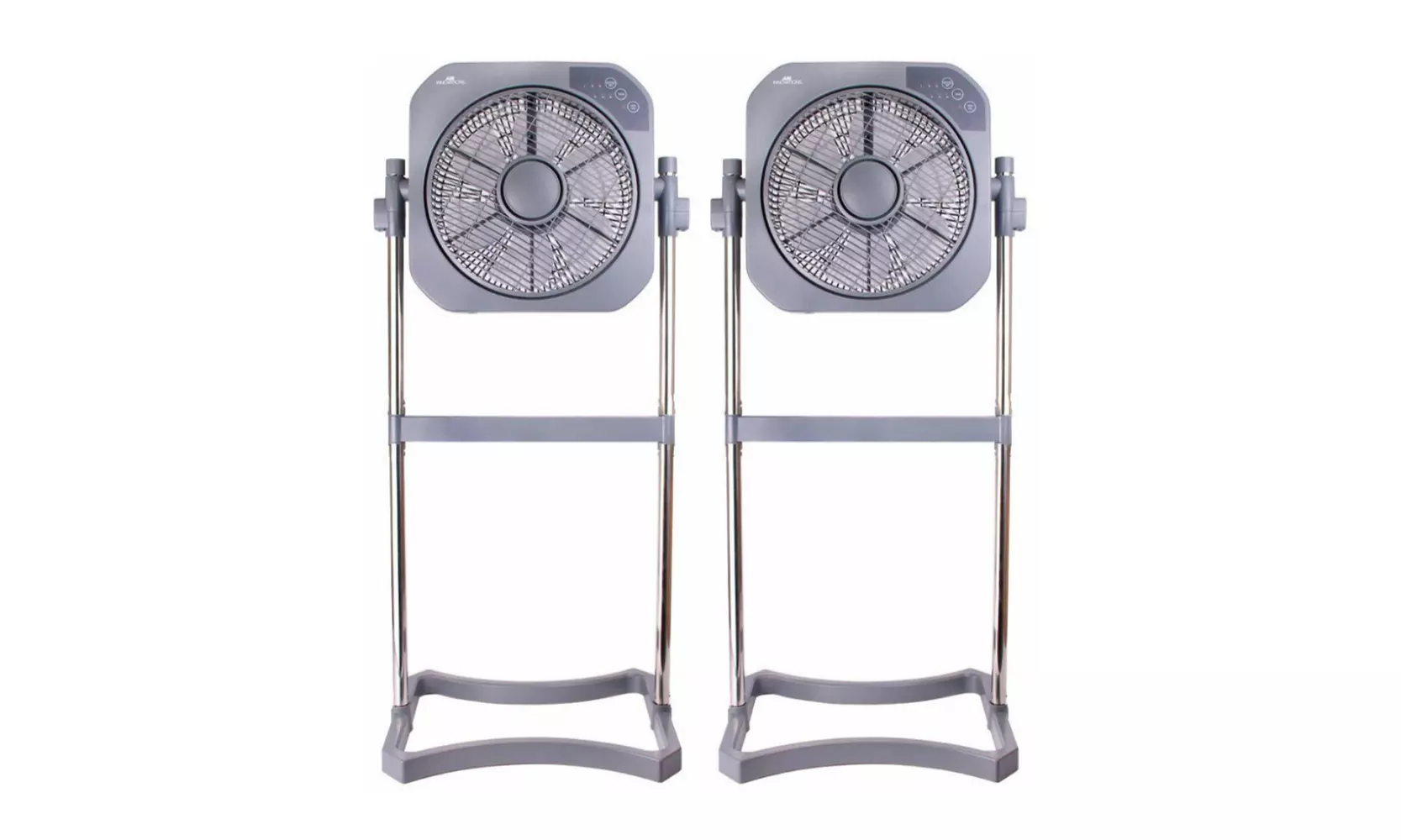 Air Innovations Two 12-Inch 2-in-1 Swirl Cool Fan with Cord Wrap (Platinum) - Primary Image