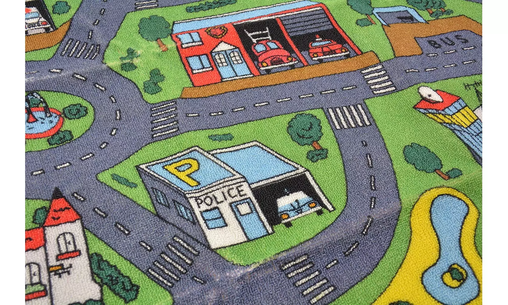 Kids Play-mat Nursery Area Rug Square Carpet For Playing With Cars & Toys - Primary Image