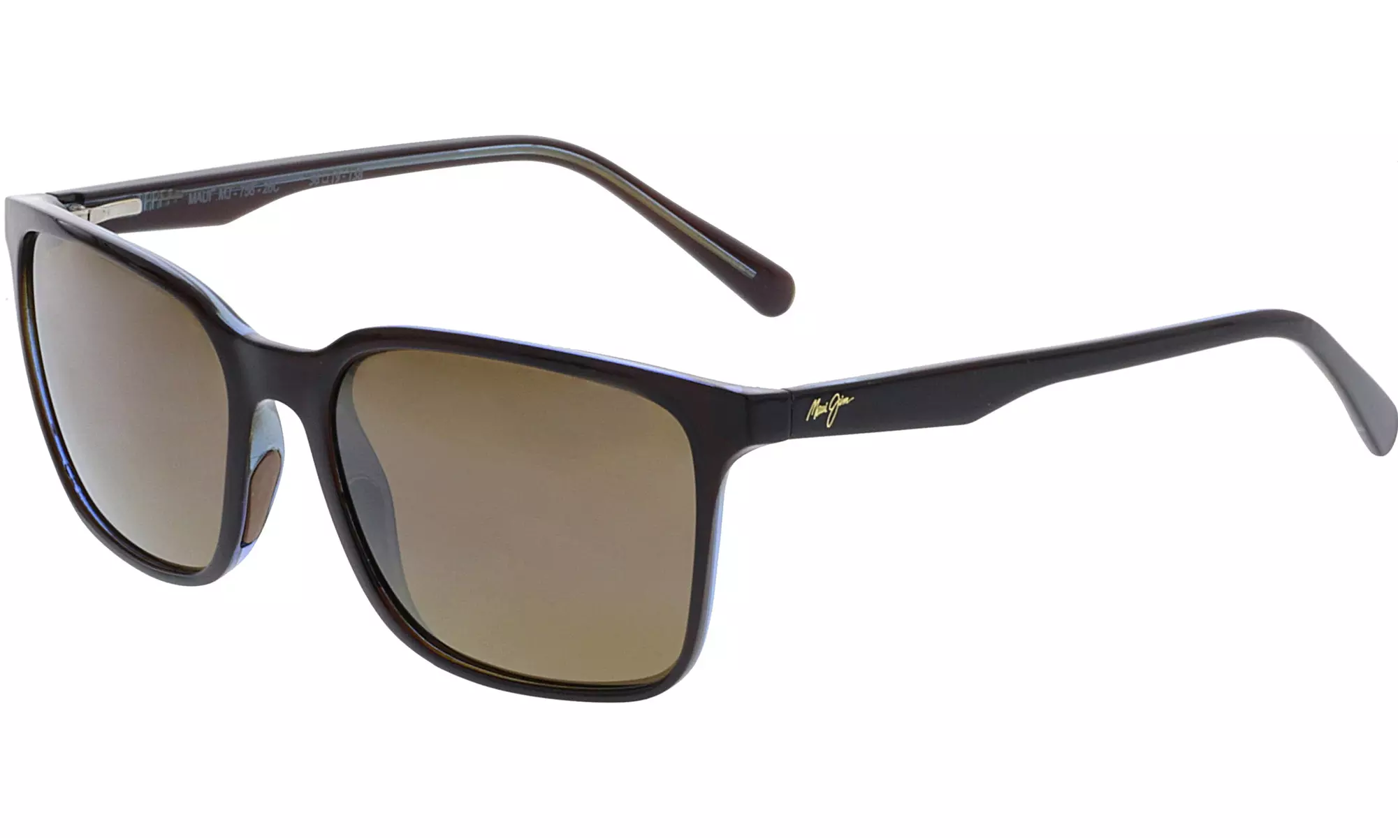 Maui Jim Men's Polarized Wild Coast H756-26C Brown Square Sunglasses - Primary Image