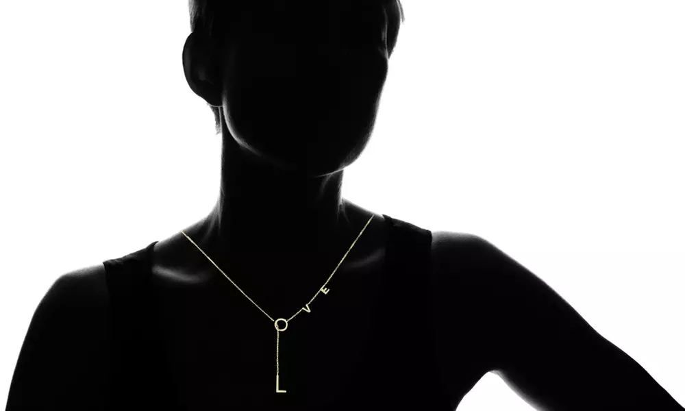Love Lariat Necklace in 14K Gold Plated