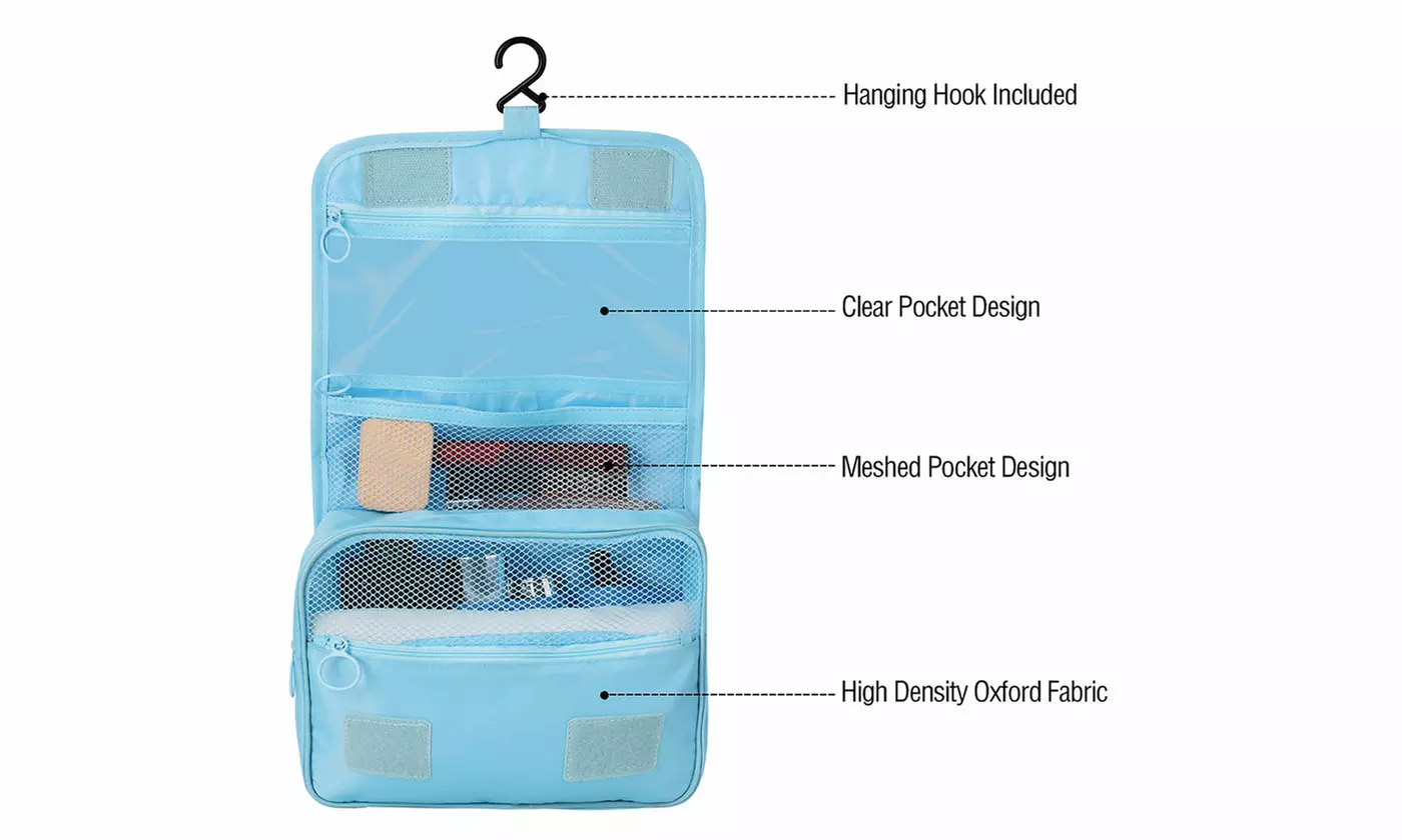 Large Cosmetic Makeup Travel Organizer Hanging Toiletry Bag