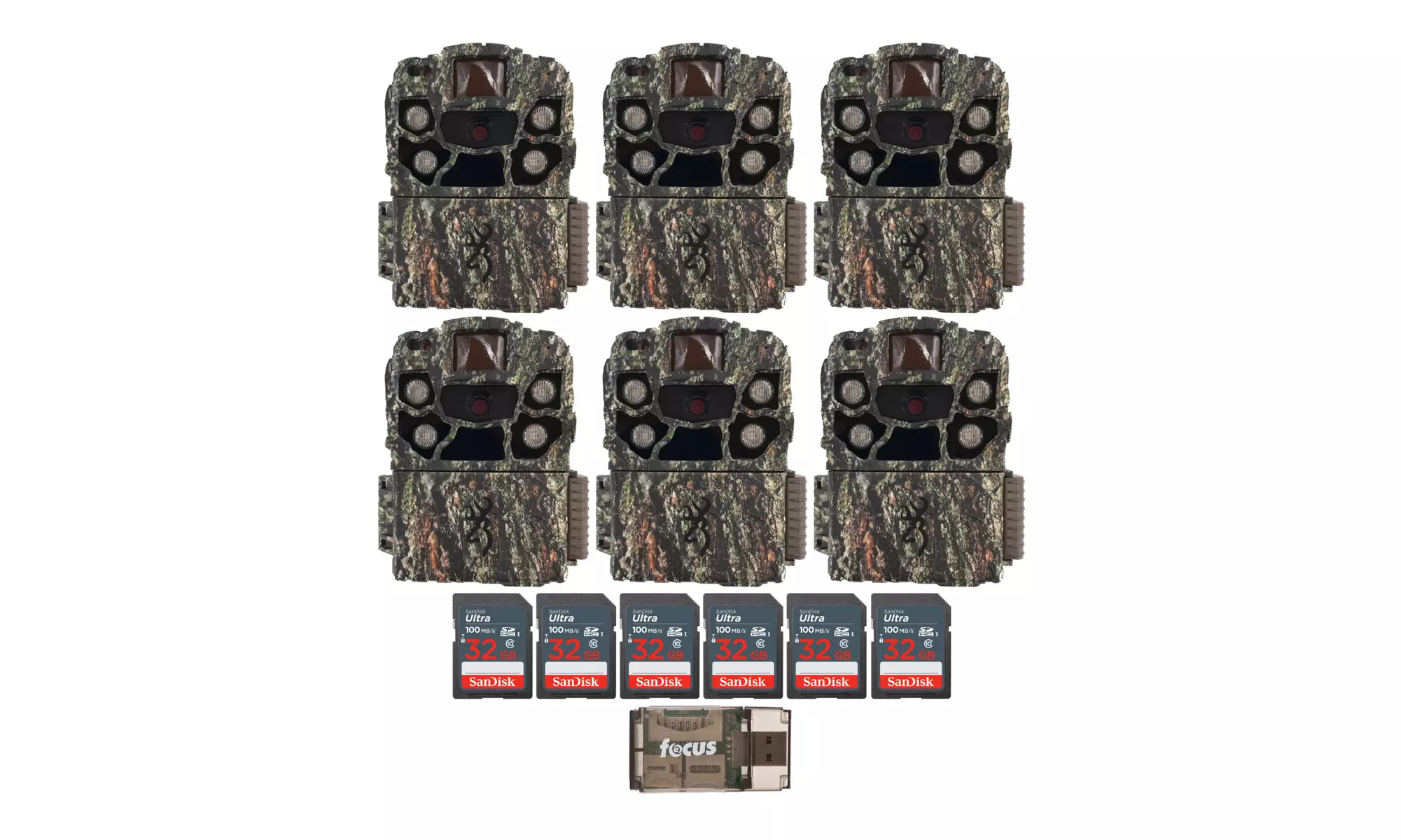 Browning Strike Force Full HD Trail Camera (6-Pack) with Memory Cards Bundle - Primary Image