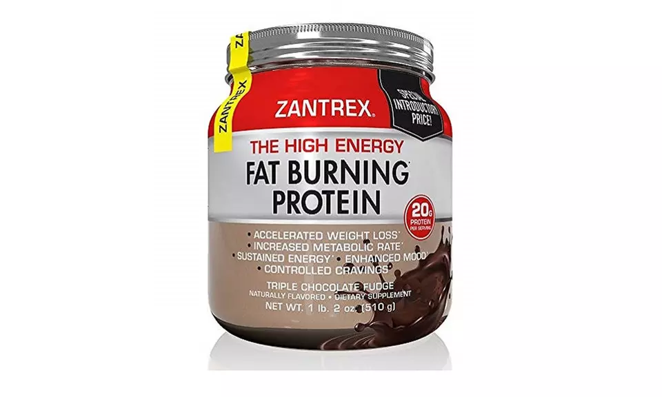 Zantrex High Energy Fat Burning Protein, Triple Chocolate Fudge, 18 oz - Second Medium