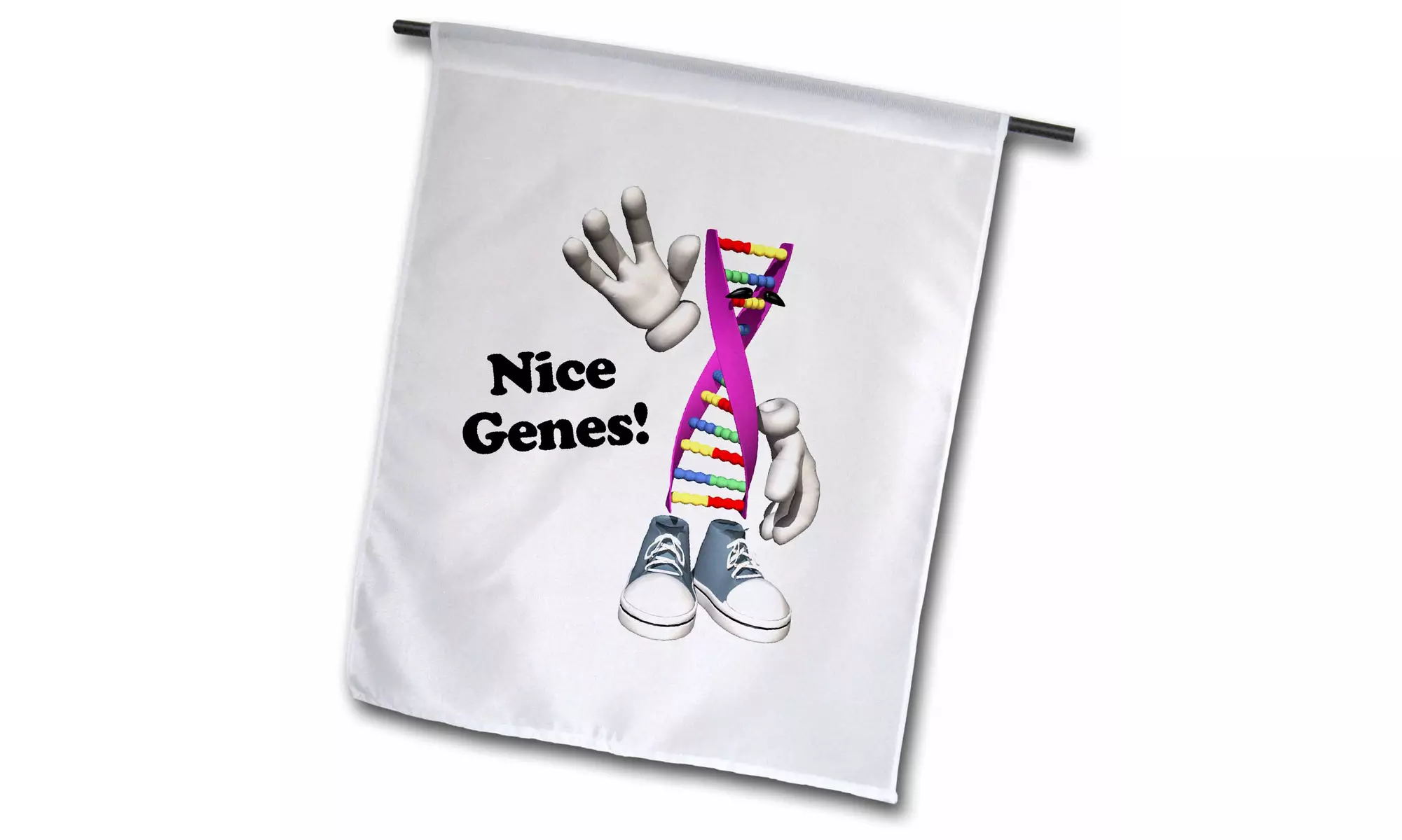  Garden Flag Funny DNA Strip Character Nice Genes Geneology Humor - Primary Image