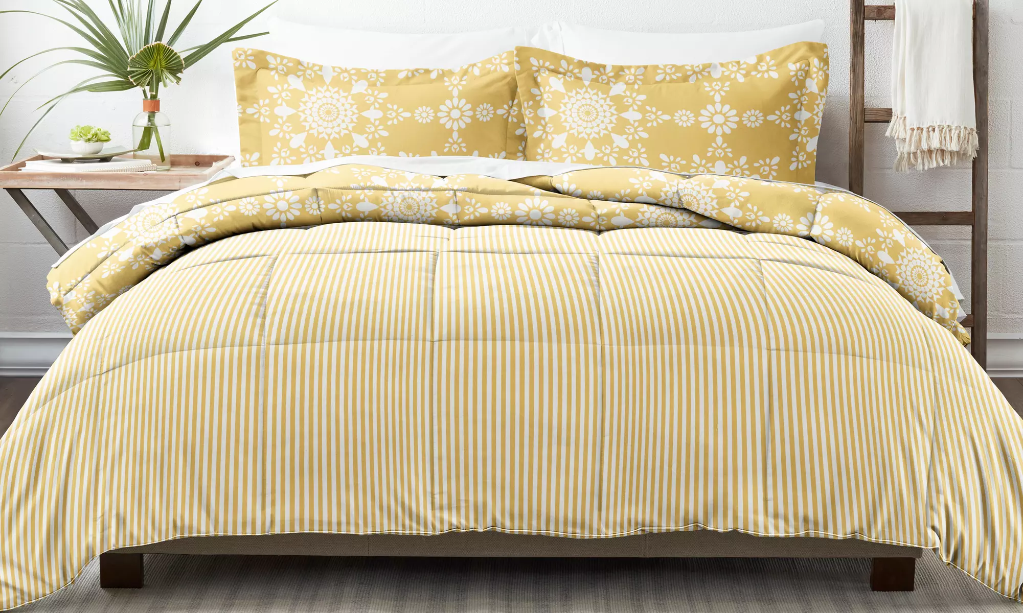 Home Collection Down Alternative Reversible Comforter Set - 4 Patterns-8 Colors
