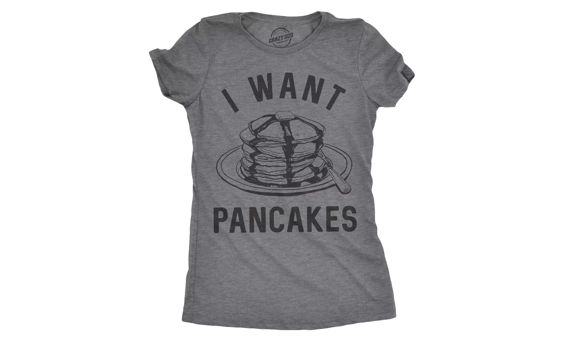 Womens I Want Pancakes Tshirt Funny Breakfast Brunch Food Tee For Ladies - Primary Image