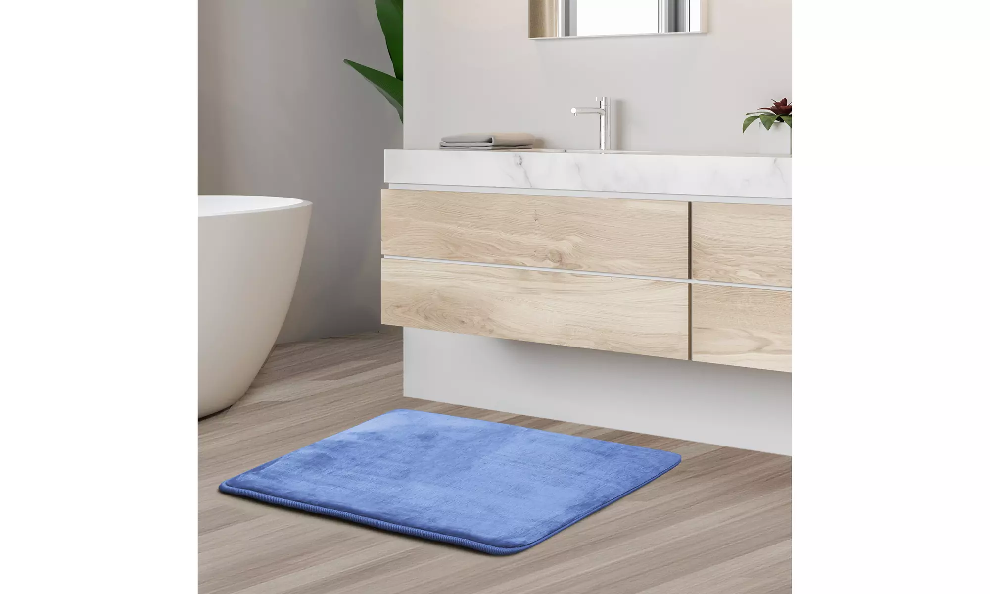 Memory Foam Bathroom Rug Set, Contour, Large, Small or 3-Piece Bathroom Mat Set