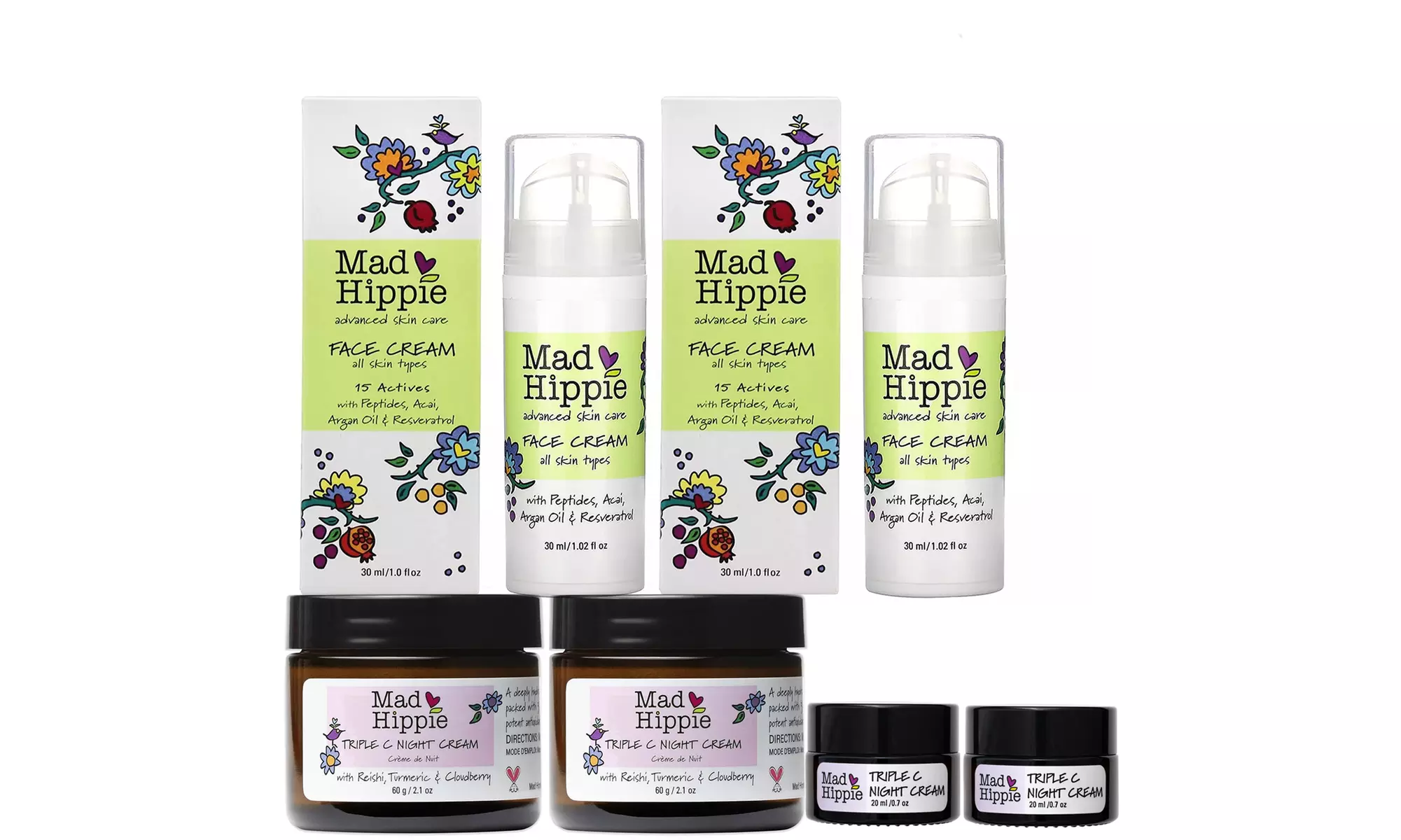 Mad Hippie Anti-Aging & Night Creams for Face - 2 PACK (Choose from Variation) - Primary Image
