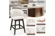 Costway Set of 2 or 4 Fabric Upholstered Counter Height Bar Stools for Kitchen  - Second Medium