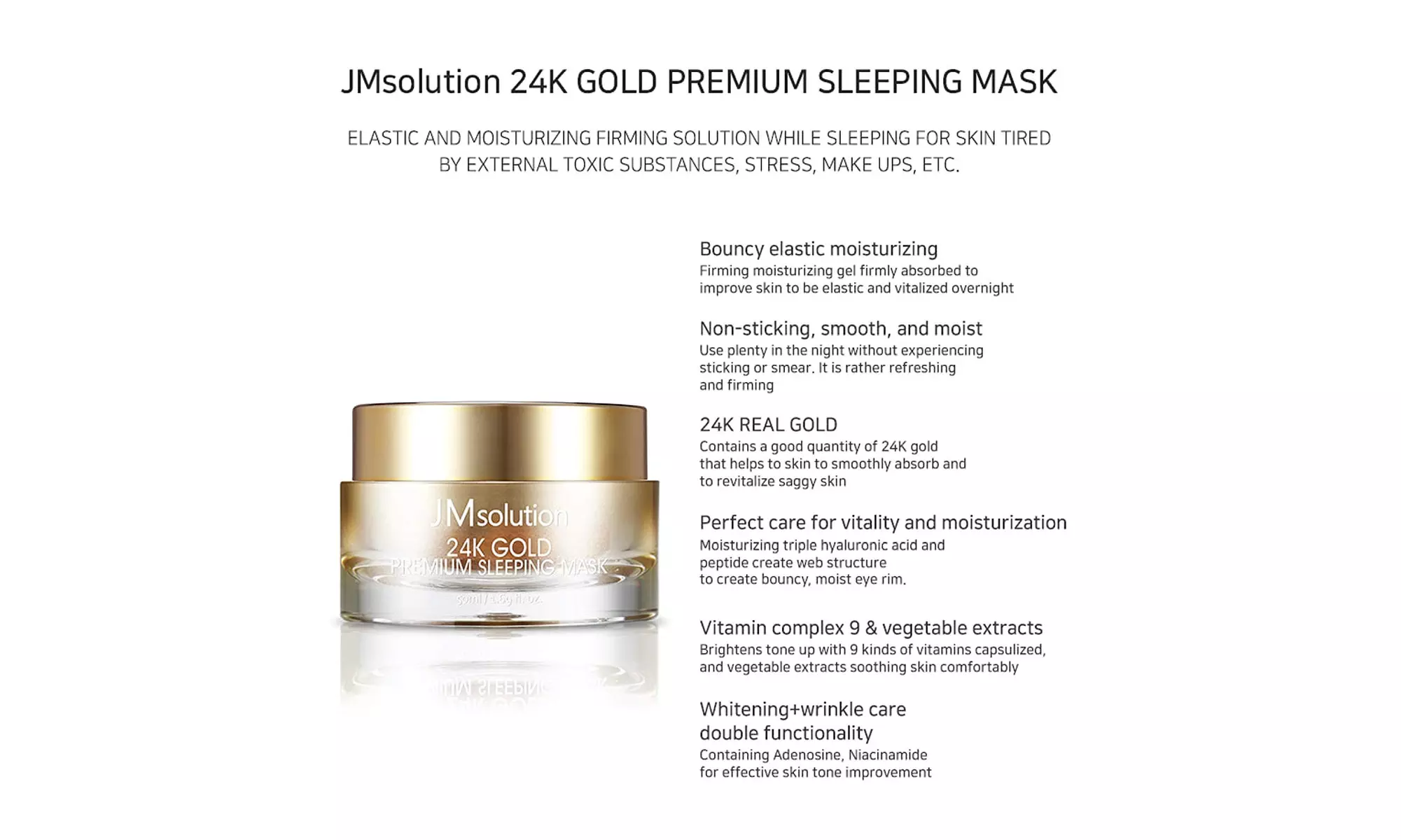 JM Solution 24K Gold Premium Sleeping Mask 50ml - Second Medium