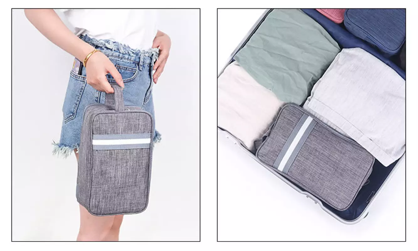 Travel Toiletry Bag Dopp Kit Water-resistant Shaving Bags with Divider&Handle