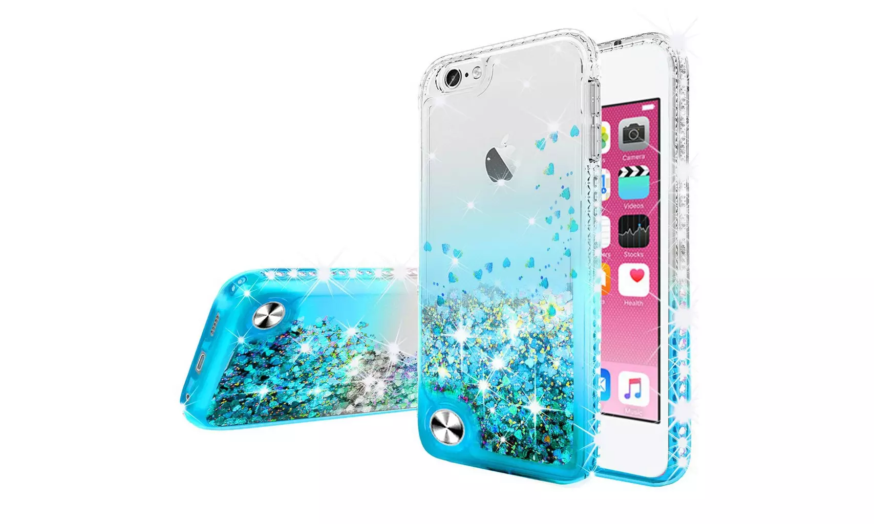 For iPod Touch 7th 6th 5th Generation Case - Wydan Liquid Glitter Cover - Primary Image