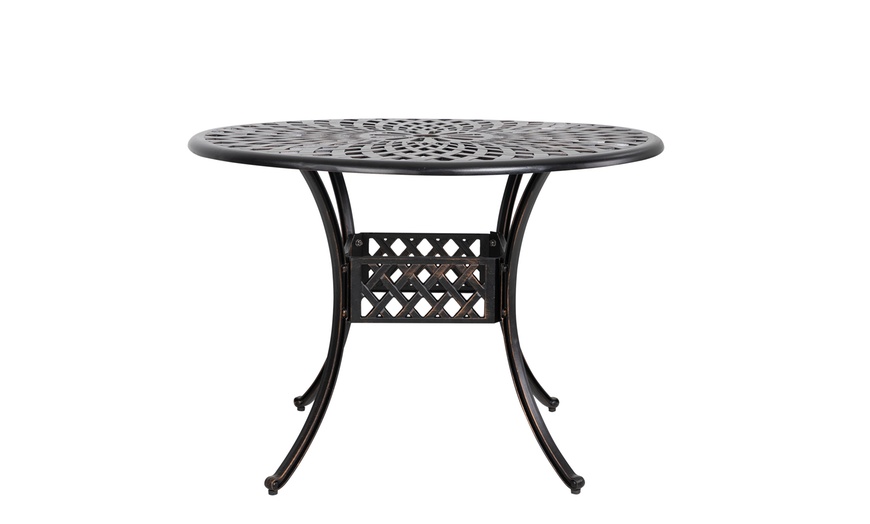 42inch Cast Aluminum Patio Round Dining Table Antique Bronze | Groupon