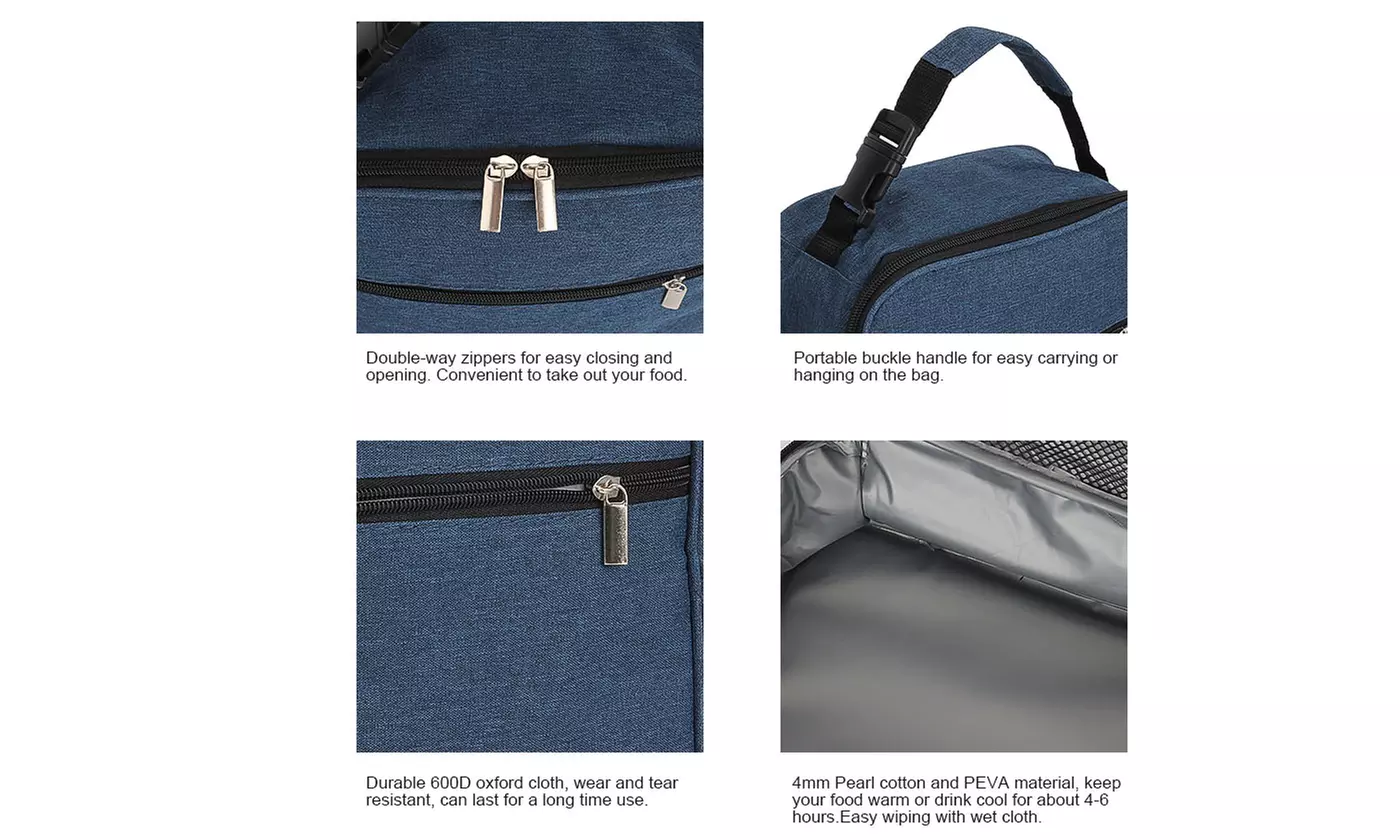 Insulated Lunch Bag Adult Lunch Box for Work School Leakproof