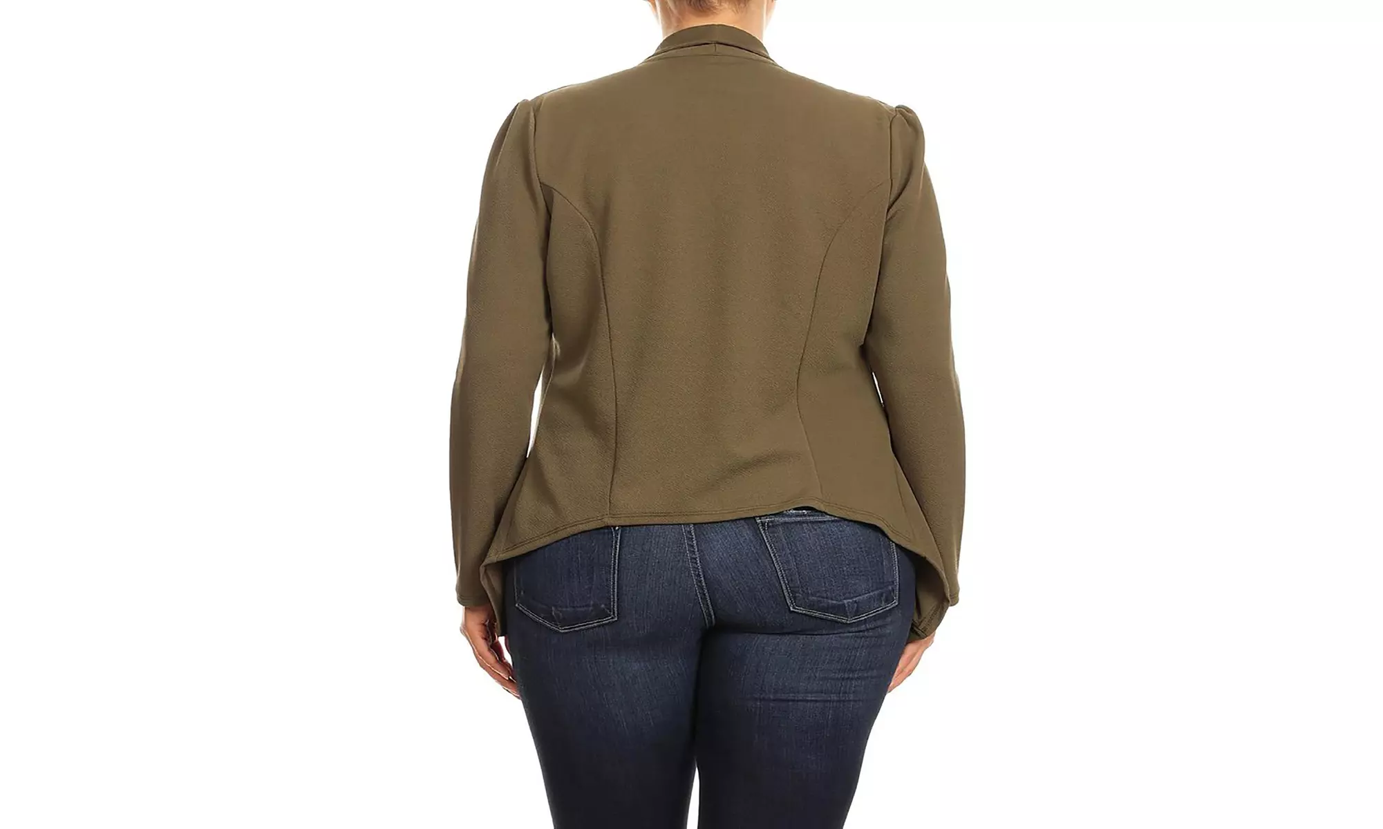 MOA Collection Womens Open Front Blazer with Plus Size