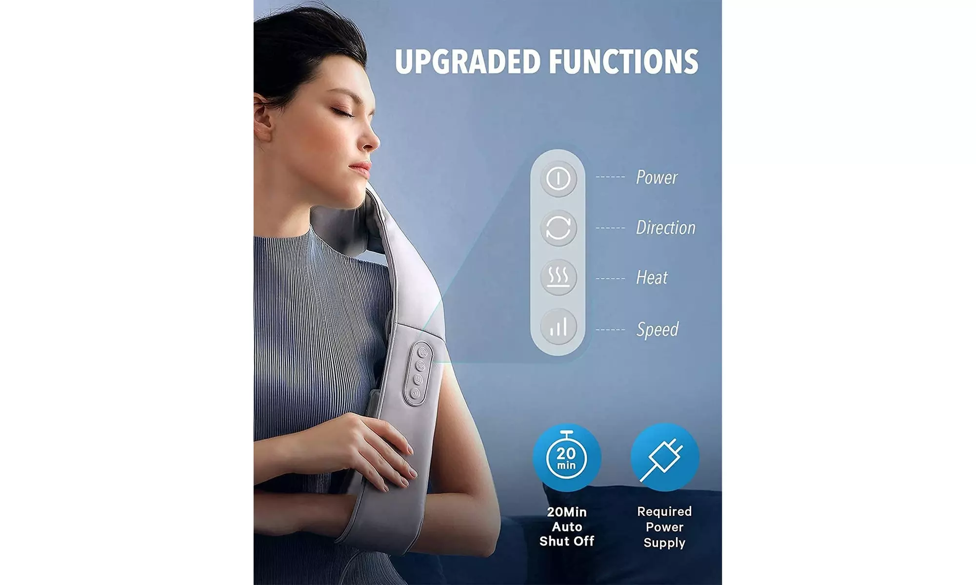 Naipo Shoulder & Neck Massager w/ Shiatsu Kneading Massage & Heat - Second Medium