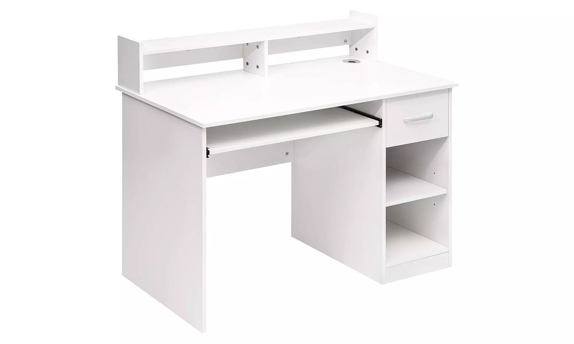Computer Desk Home Office Laptop Table Study Table with Drawer and Keyboard Tray - Primary Image