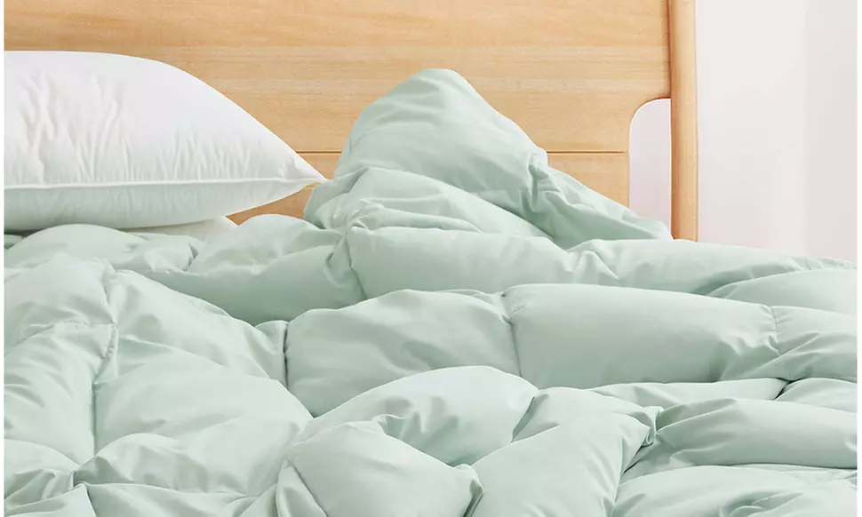 Peace Nest 360 Thread Count White Goose Down Feather Fiber Comforter