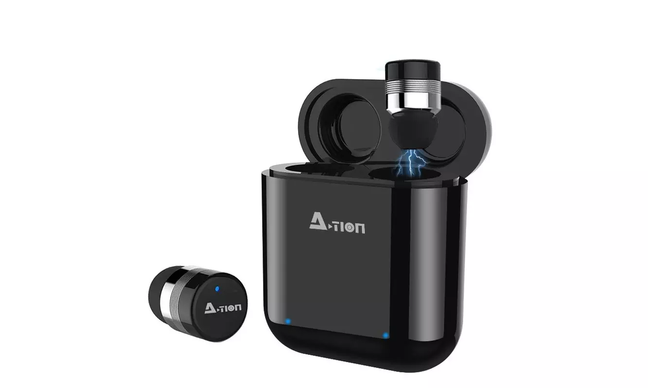 A-TION True Wireless Earbuds Bluetooth 5.0 Heardphones Built-in Mic - Primary Image