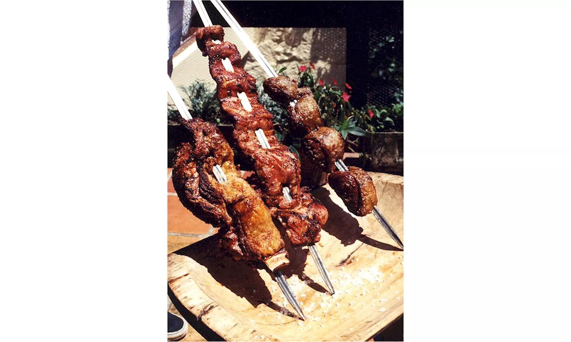 8 Set Large Steel Brazilian-Style BBQ Kebab Kabob Skewers w/ Wood Handle - Primary Image