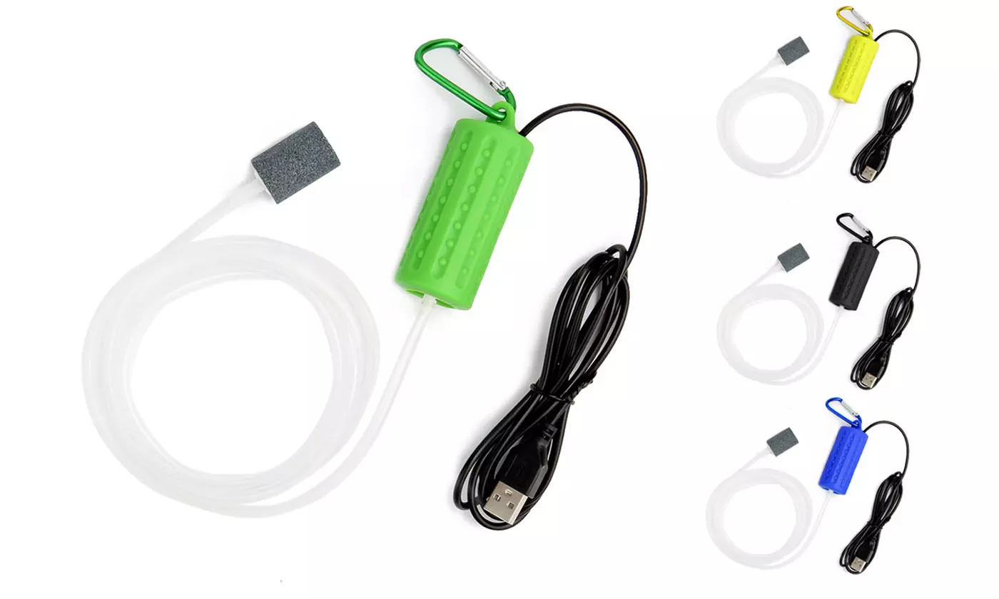 USB Charging Ultra Silent High Energy Saving Oxygen Air Pump Aquarium - Primary Image