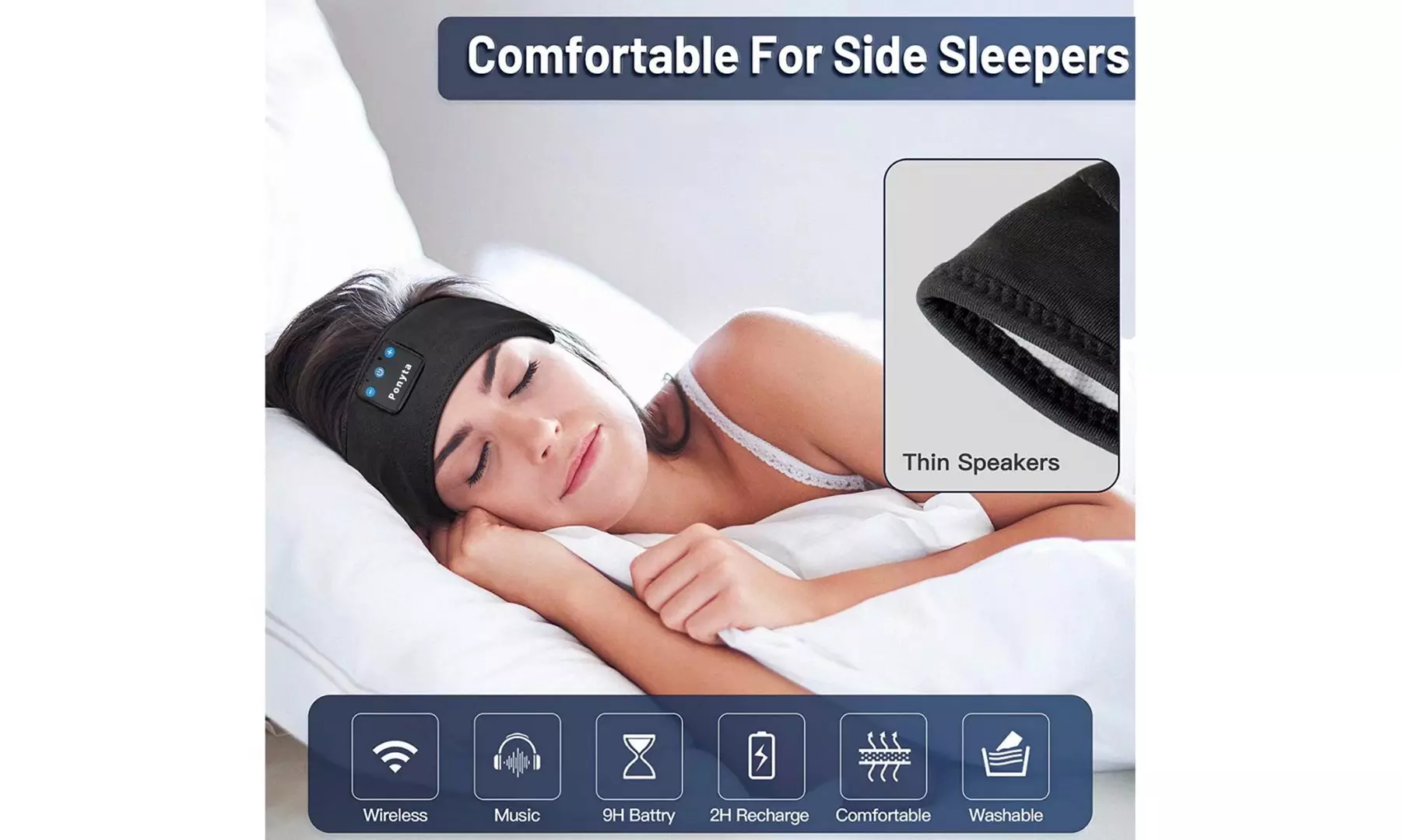 Sleeping Headphones Bluetooth Headband Wireless Sports Headband Sleeping Headset