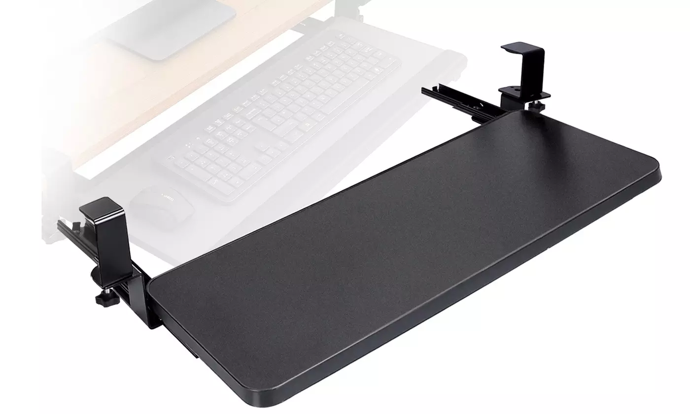  NewHome Retractable Under-Desk Keyboard and Mouse Tray