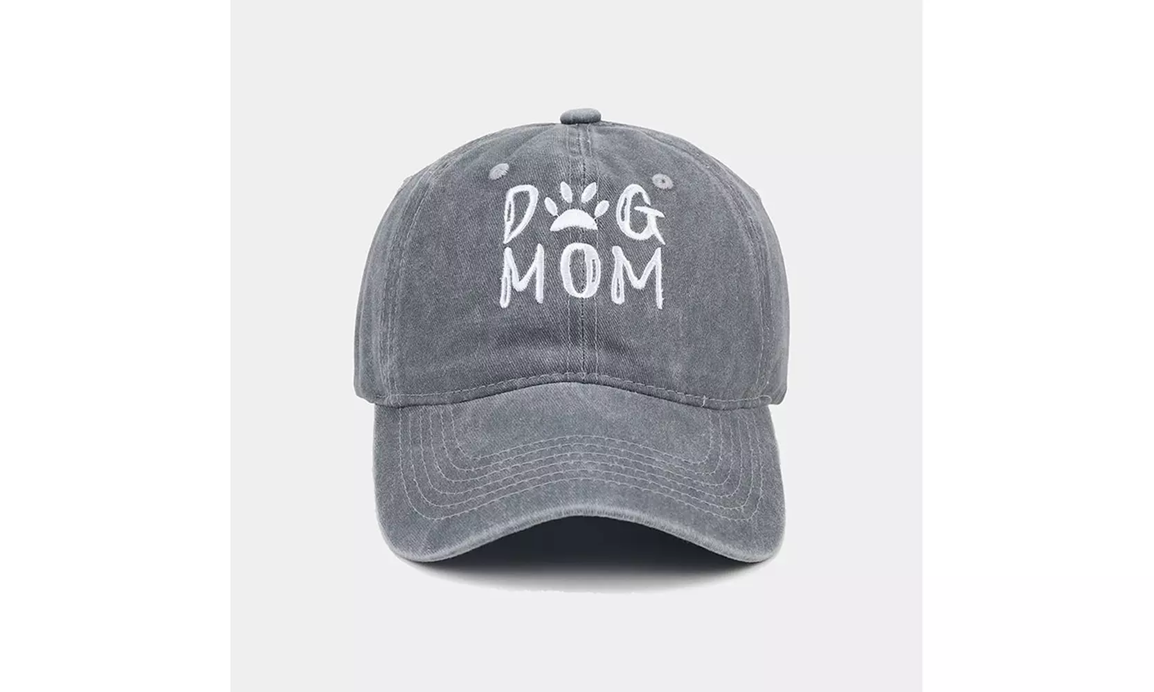 Pure Cotton "Dog Mom" Baseball Cap Hat