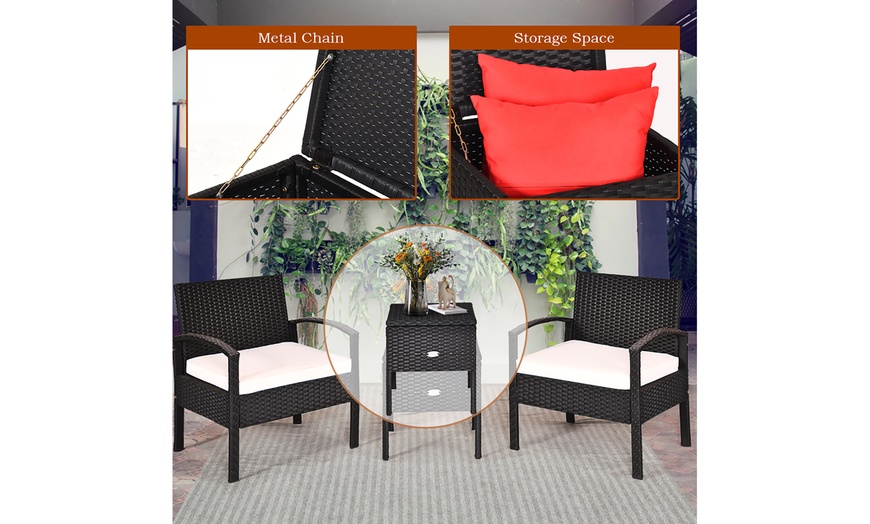 Up To 54% Off On Costway 3PC Outdoor Patio Rat... | Groupon Goods