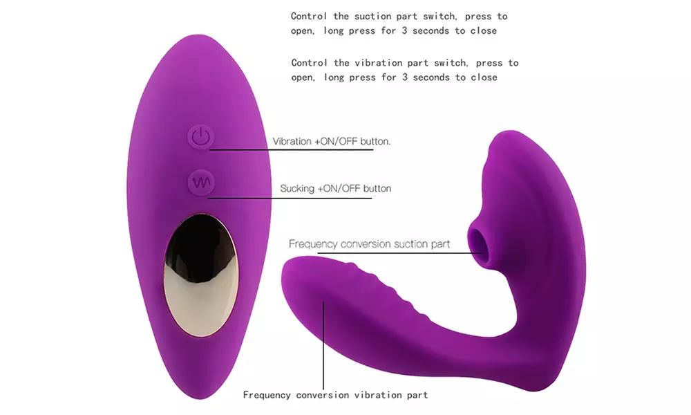 10 Levels Dual Motors Clitoral Sucking & G-spot Dildo Vibrator