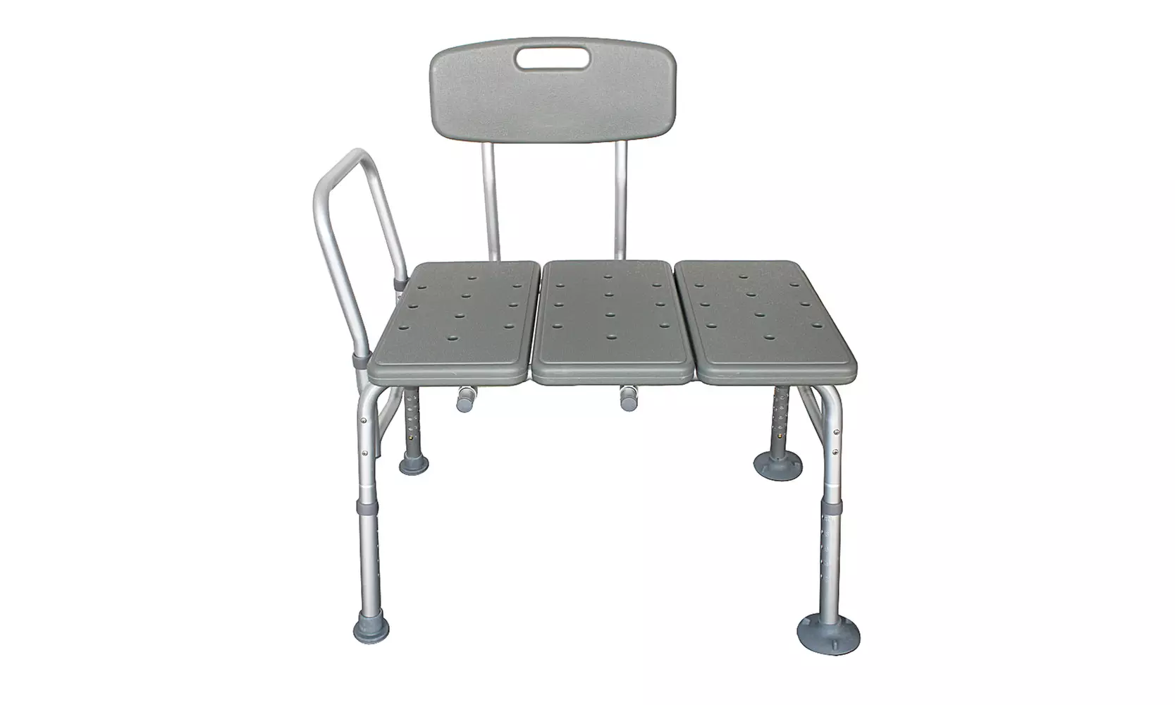 Medical Plastic Tub Transfer Bench with Adjustable Backrest - Primary Image