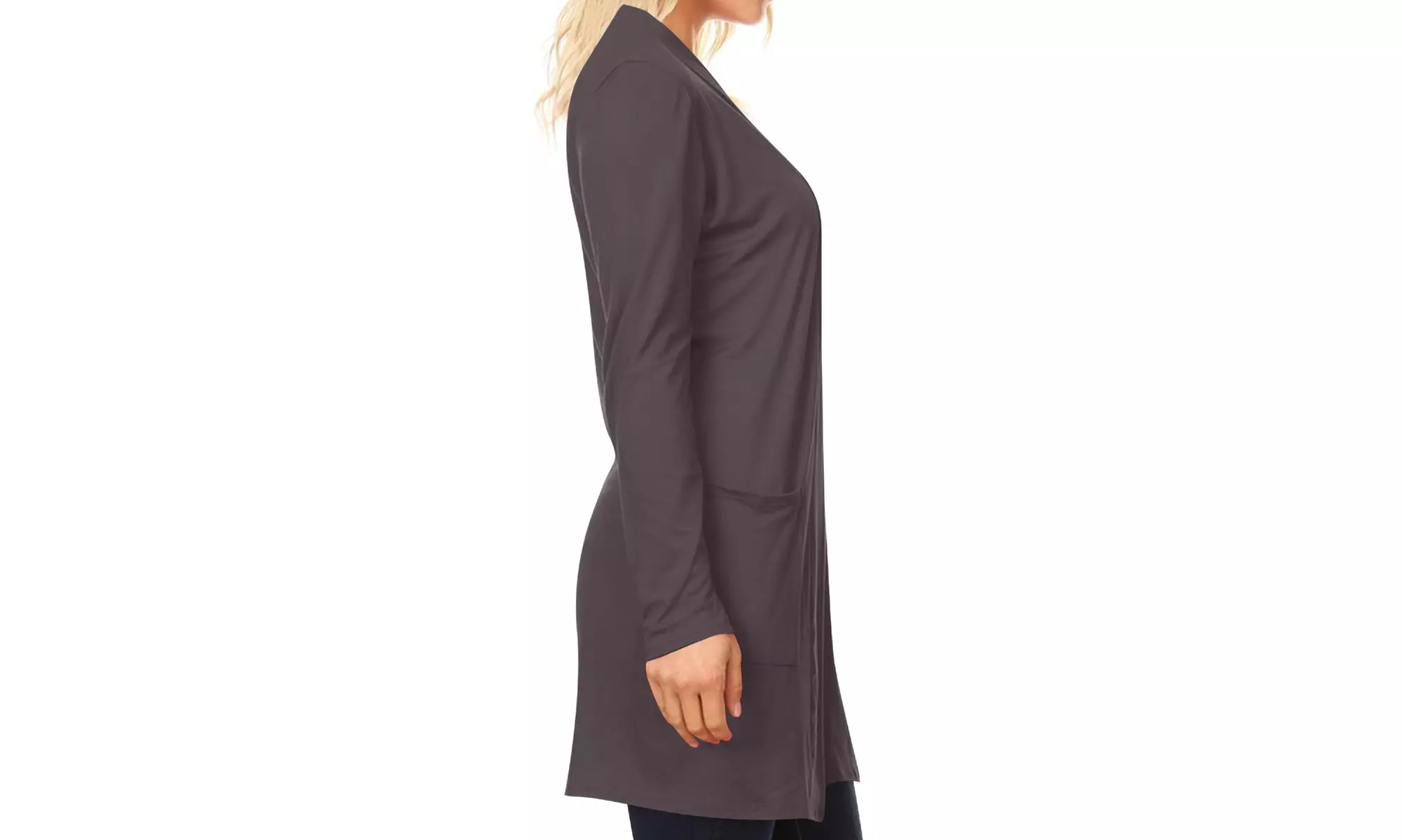 Women's Casual Long Sleeve Solid Open Cardigan