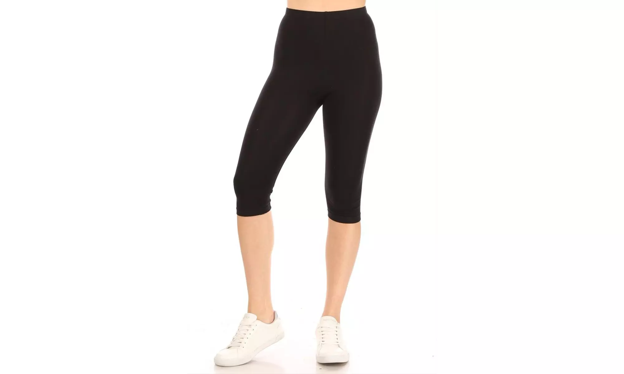 Women's Casual Solid Slim Running Yoga Capri Leggings (Pack of 3)