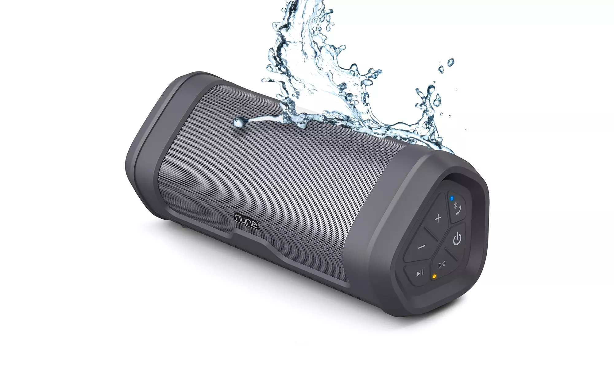 NYNE Boost Portable Bluetooth Speakers Premium Stereo Sound - IP67 Water, Grey - Primary Image