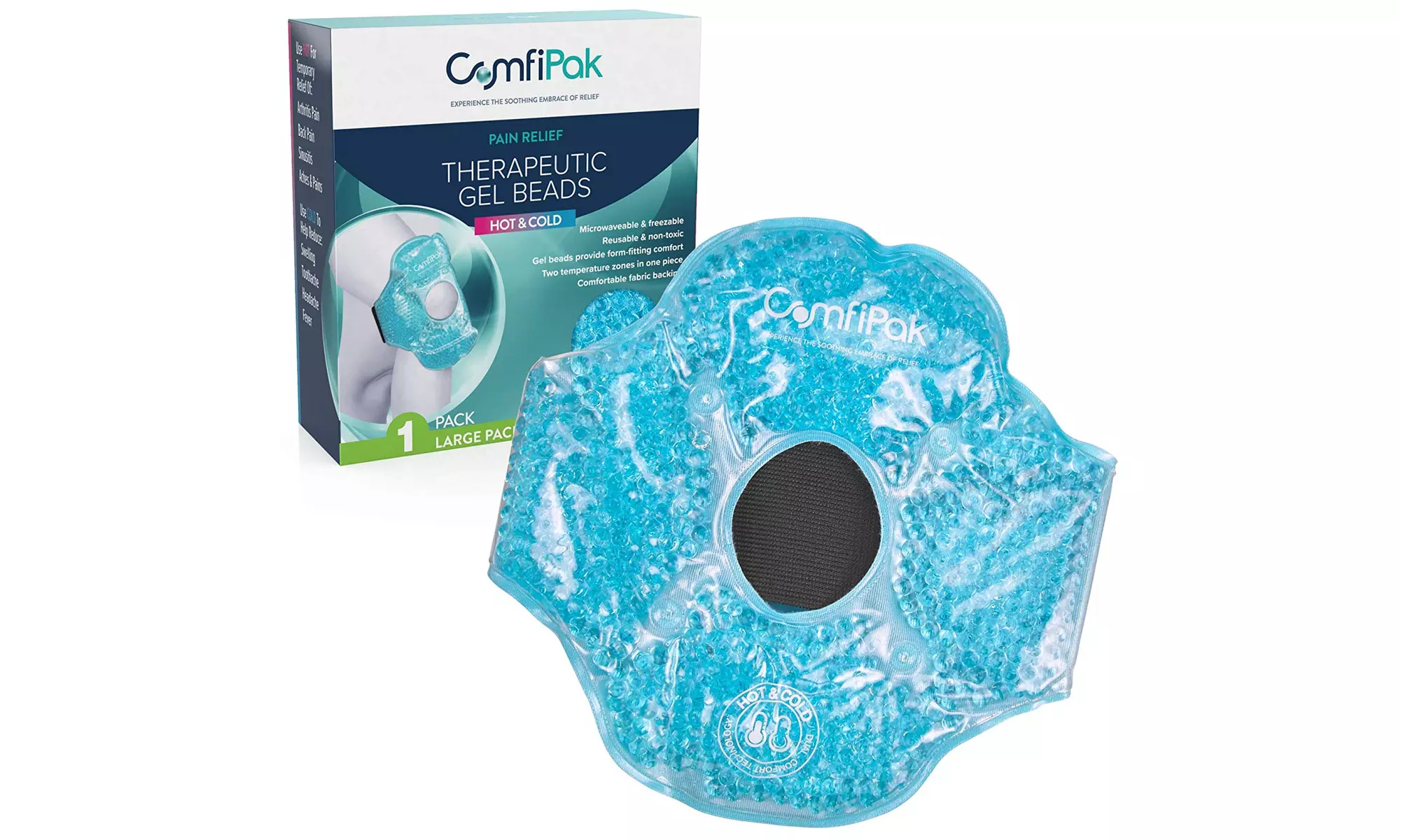 ComfiPak Large Pack Gel Bead Cold & Hot (1) Pack For Knee & Elbow - 10" X 8" - Primary Image