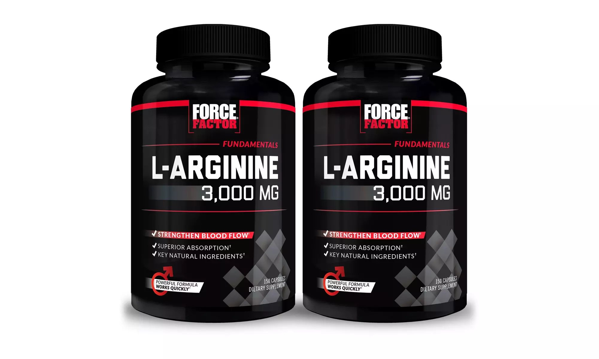 Force Factor L-Arginine 3000 MG, Boost Nitric Oxide and Blood Flow, Pack of 2 - Primary Image