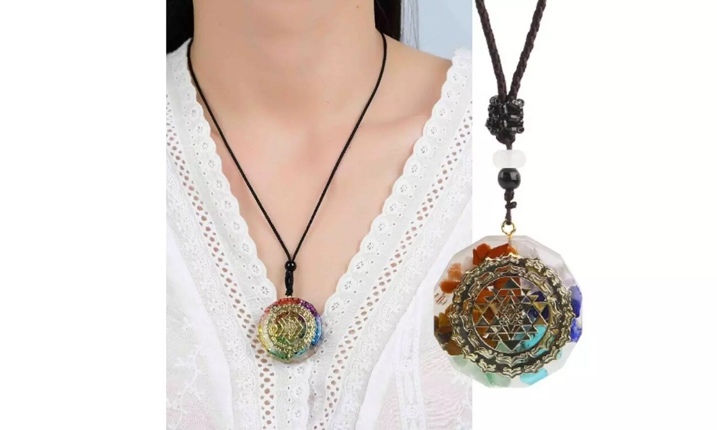 7 Chakras Crystals Stones Orgone Pendant Energy Healing Necklace Gift