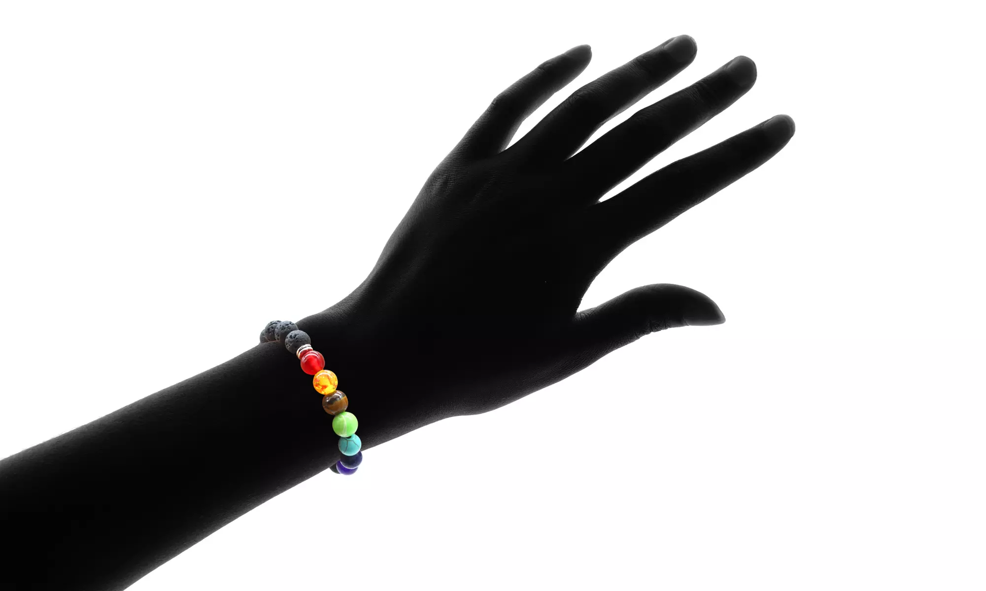 7 Genuine Chakra Healing Natural Stone Adjustable Bead Bracelet