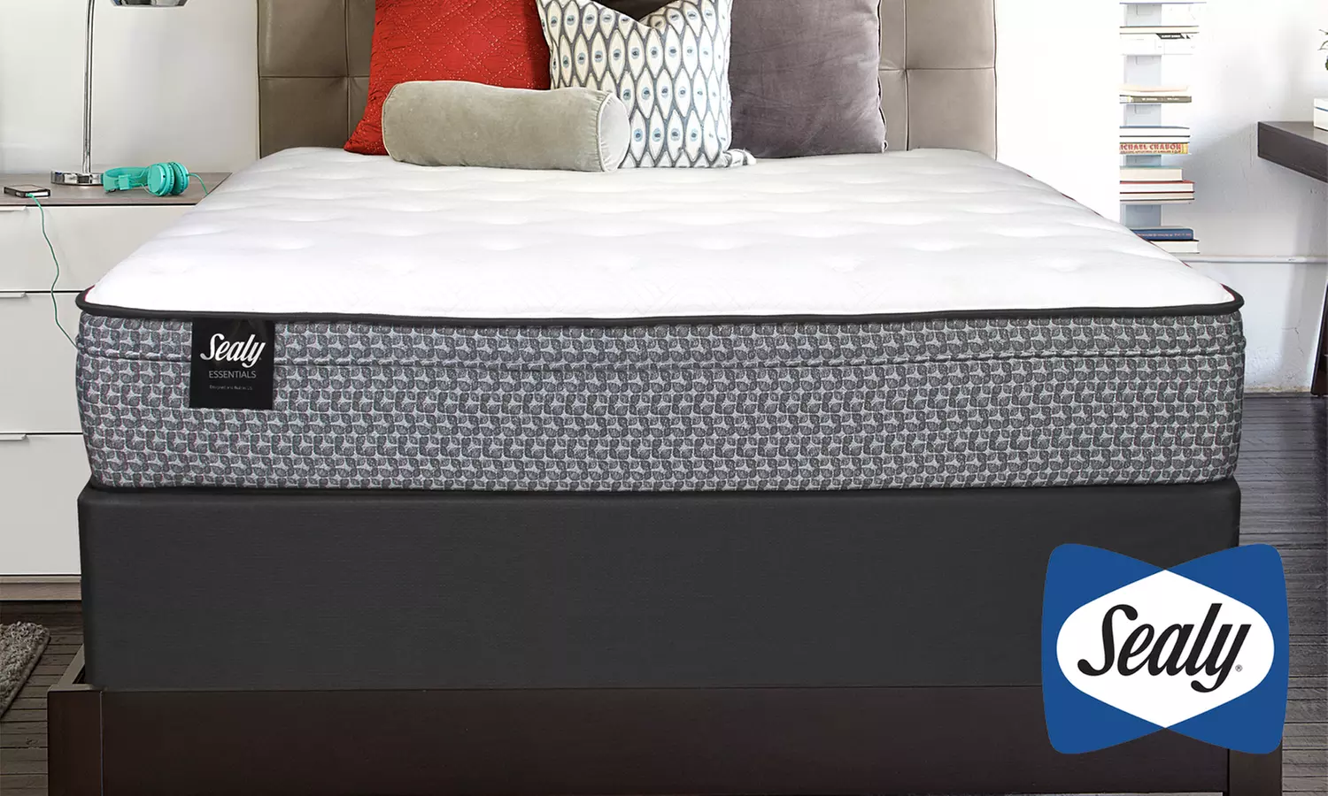 Sealy Essentials Cushion Firm (Medium) or Plush Euro Top Mattress Set - Primary Image