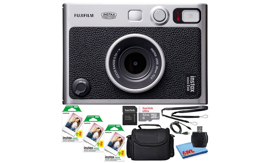 Fujifilm Instax Mini EVO Instant Film Camera with Film and 32GB