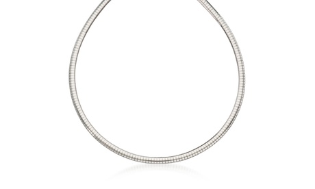 Solid Sterling Silver Omega Chain Necklace By Paolo Fortelini 18 None Sterling Silver