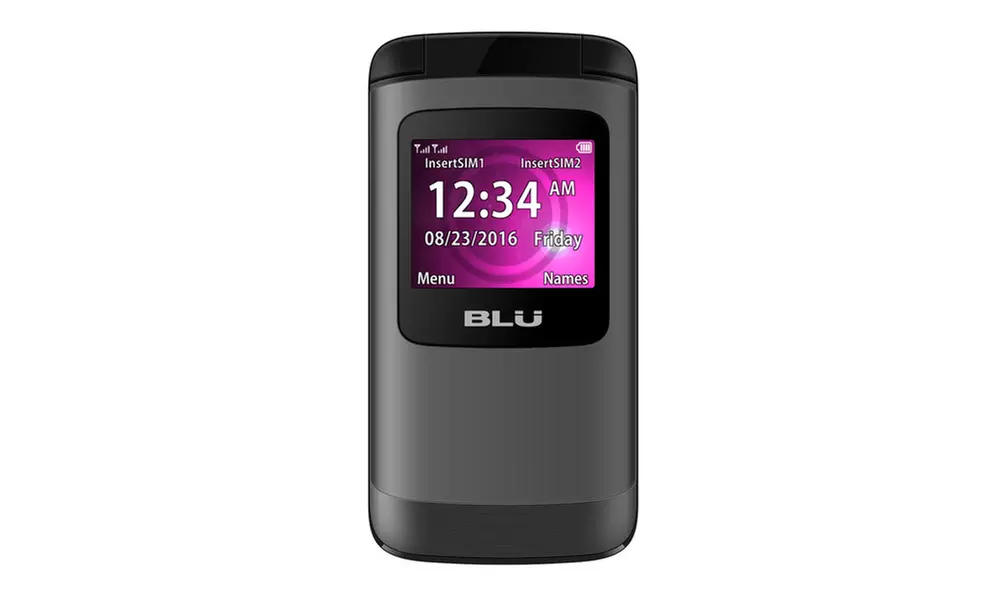 BLU Zoey Flex 3G Z170L GSM Unlocked Dual-SIM Flip Phone - Black - Second Medium