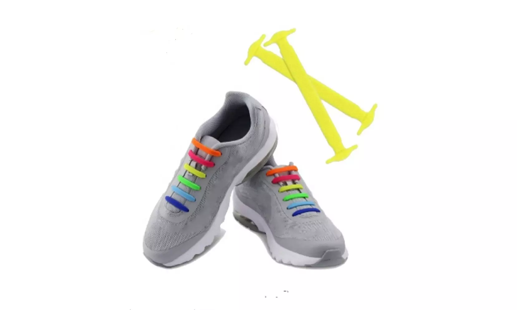 16Pcs Easy No Tie Shoelaces Elastic Silicone Flat Lazy Shoe Lace Strings Adult