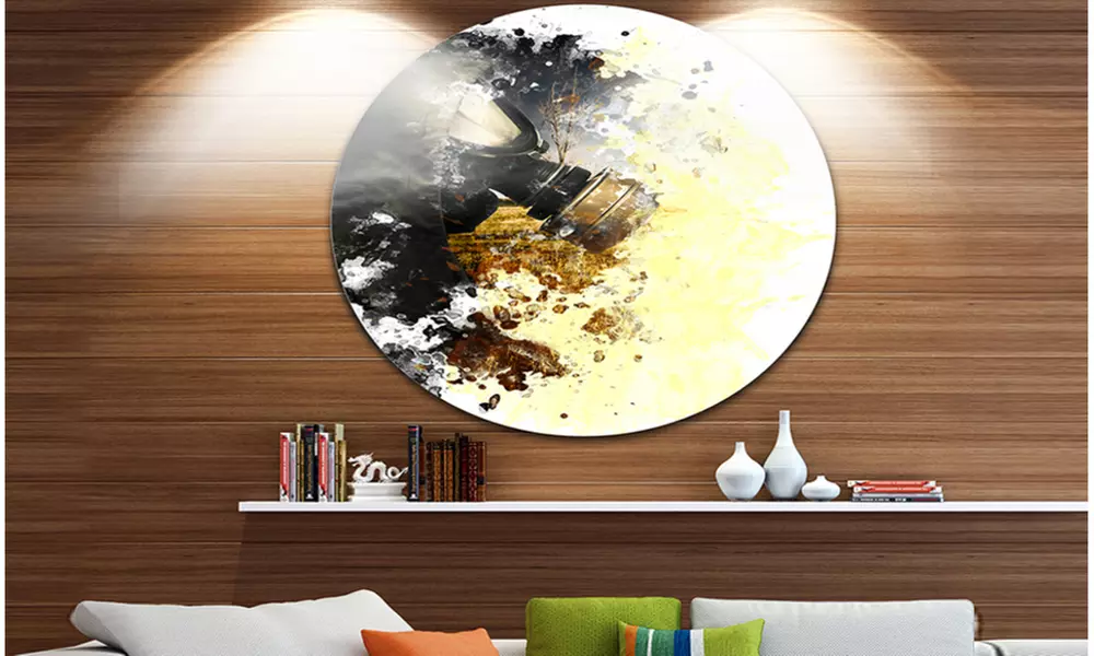 Disaster of War and Gas' Disc Abstract Circle Metal Wall Art - Primary Image